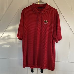 Cutter & Buck Polo - XL - Red Stripes.